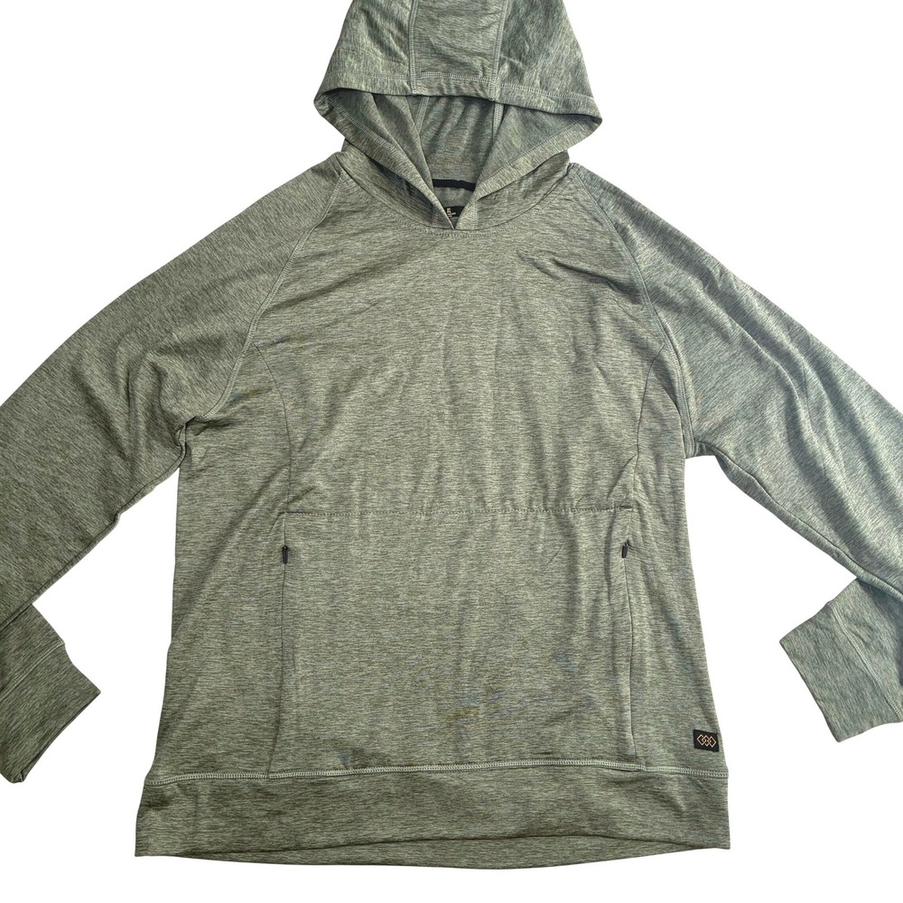 LEG3ND Discovery Hoodie Sweatshirt Men XL Green Performance Tech Active Pullover